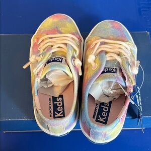 Keds Kids Pastel Tie-Dye Canvas Sneakers - Rainbow